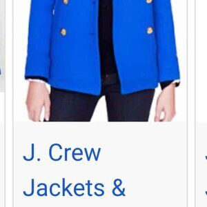 J Crew Nello Gori stadium cloth blue pea coat (Size 00)